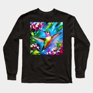 Hummingbird in Flight Long Sleeve T-Shirt